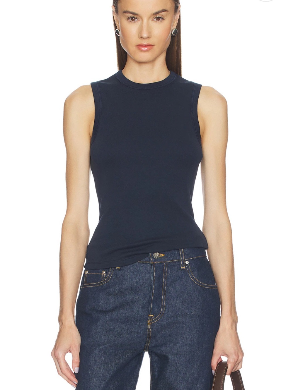 NWT GRLFRND Navy Sleeveless Tank